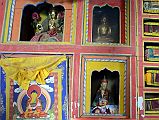 23 Statues Of White Tara, Buddha and Padmasambhava Guru Rinpoche and a Thangka Of Buddha Inside Tashi Lhakhang Gompa In Phu